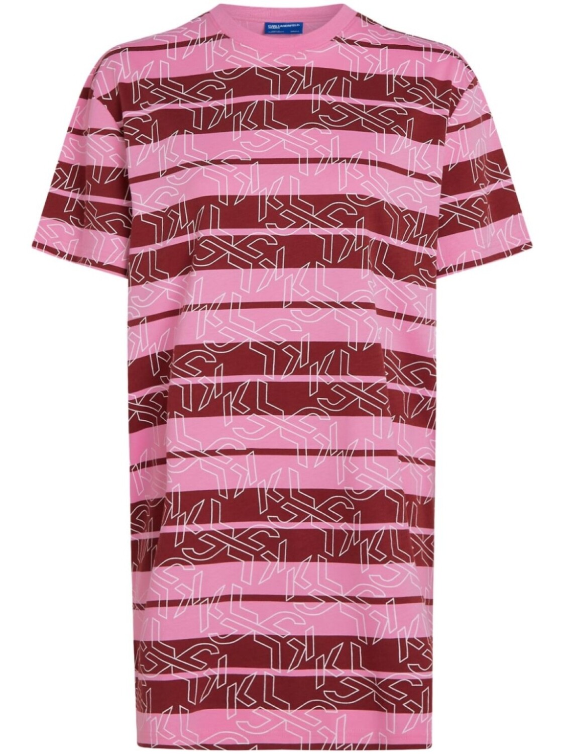 

Платье-футболка в полоску Karl Lagerfeld Jeans, розовый