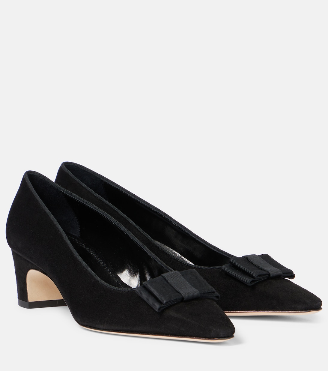 Reador туфли из замши с бантом Manolo Blahnik, 0015 Black
