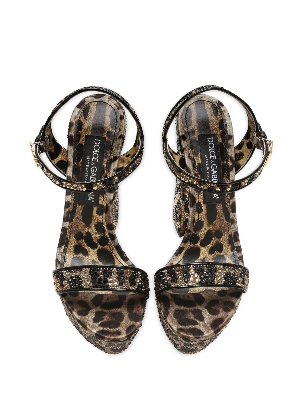 Босоножки на платформе DOLCE & GABBANA, коричневый — фото 4