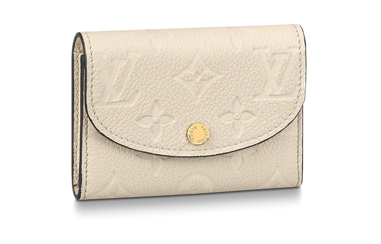 

Розали Мягкая Зернистая Кожаная Кардхолдер Кошелек Женский Бежевый LOUIS VUITTON