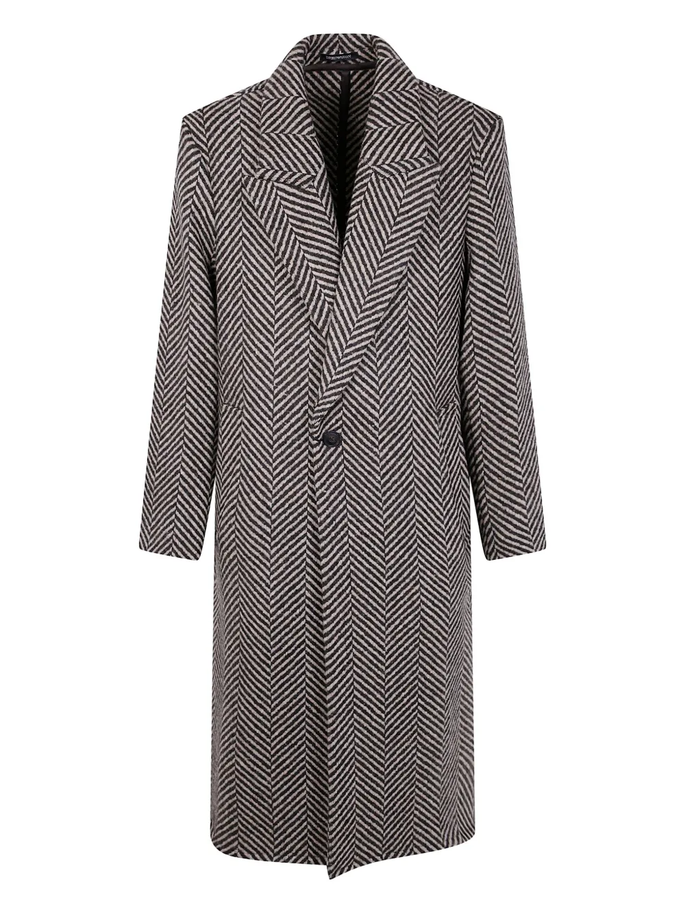 

Пальто с елочным узором EMPORIO ARMANI