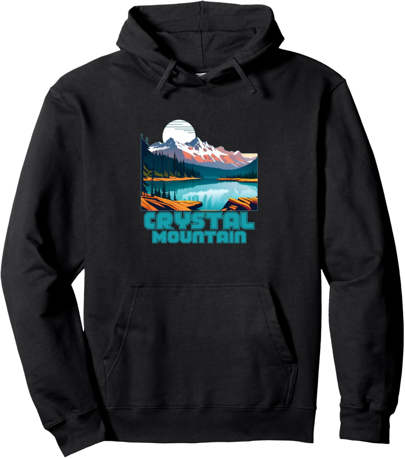 

Худи Crystal Mountain в стиле ретро и винтаж. Худи Crystal Mountain Washington Hiking Clothes Co., черный