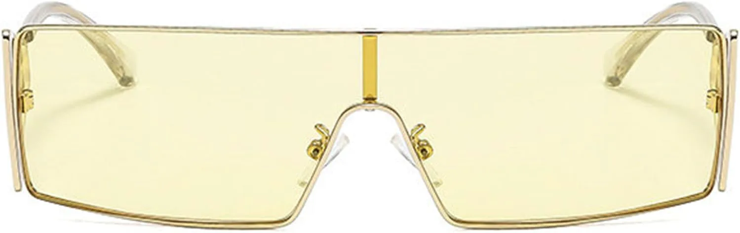 

Маленькие прямоугольные панк-солнцезащитные очки для женщин в металлической оправе, цельные, ветрозащитные, для активного отдыха на природе F27 willochra, C2