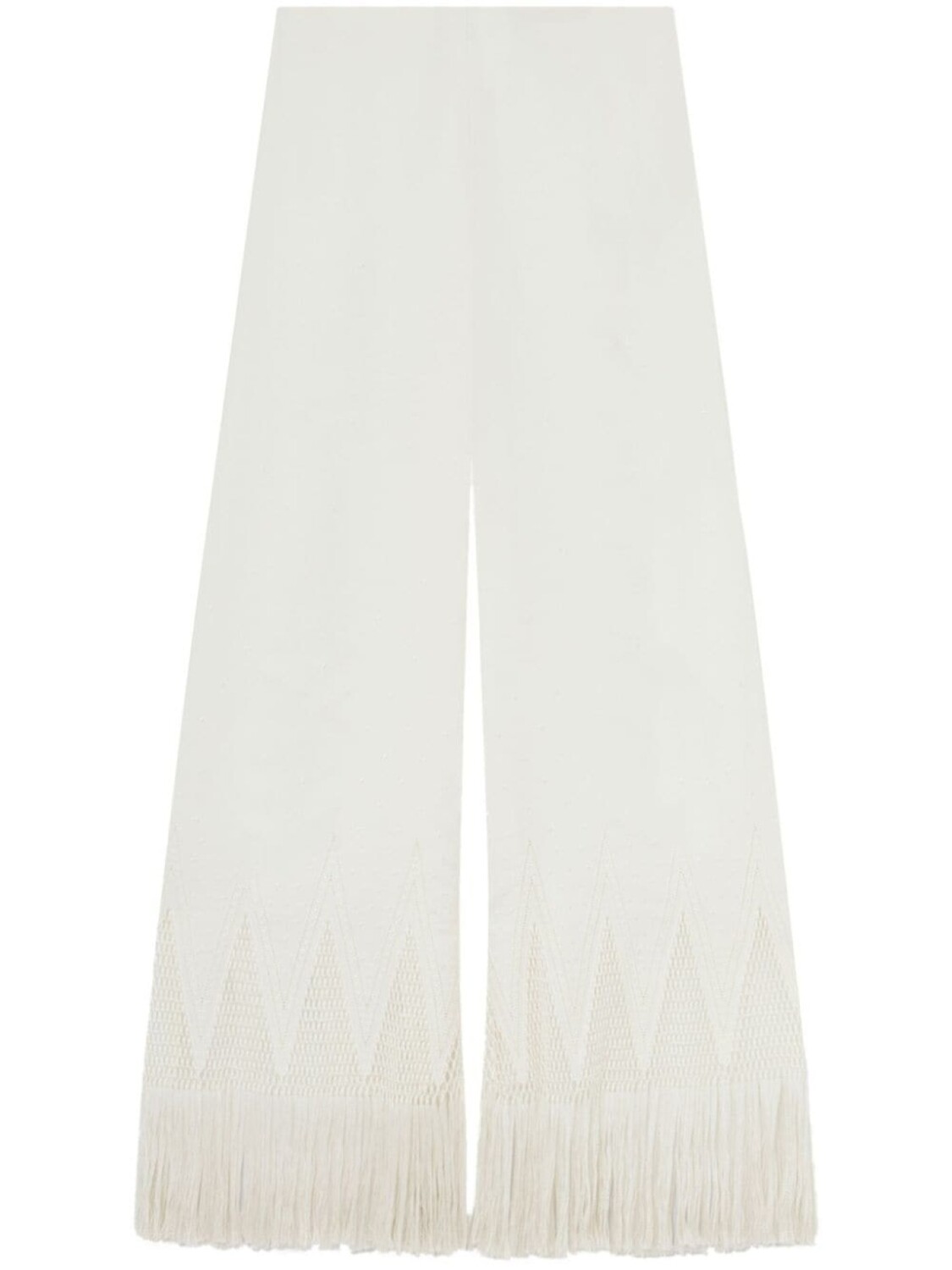 

Stella McCartney широкие брюки с бахромой, нейтральный цвет