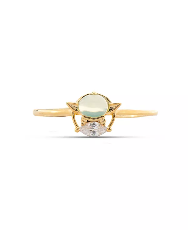 

Crystal Star Wars Grogu позолоченные регулируемые кольца Girls Crew, gold