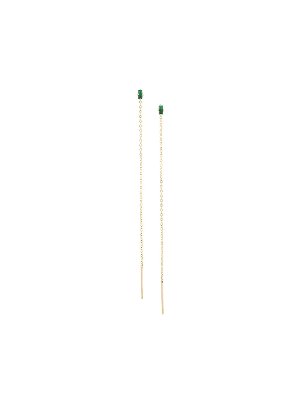

Серьги Floating Thread из желтого золота с изумрудами Lizzie Mandler Fine Jewelry, металлик