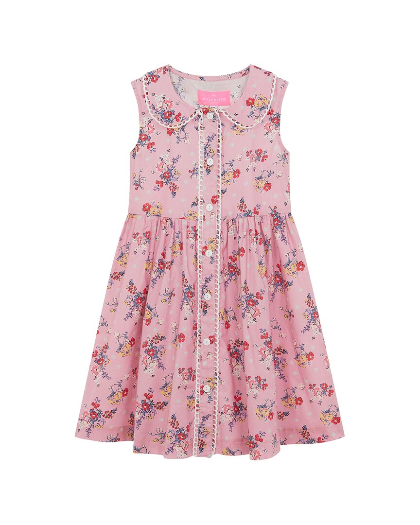 

Холли Хэсти Мэри Платье для девочек из хлопка с цветочным принтом Holly Hastie, розовый