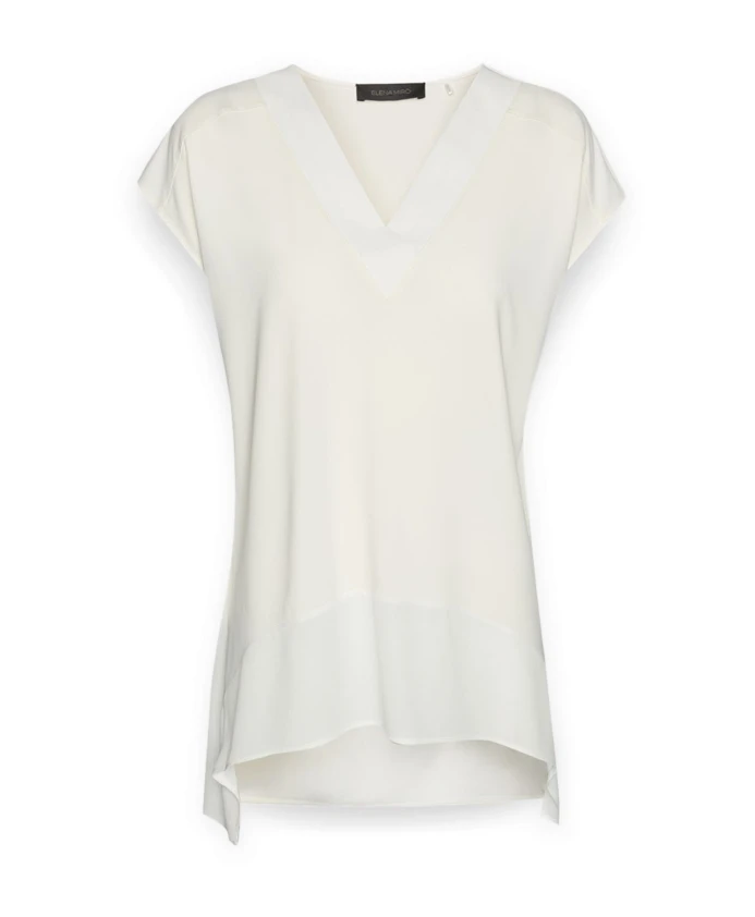 

Длинная футболка с кружевной отделкой по низу Elena Mirã², белый