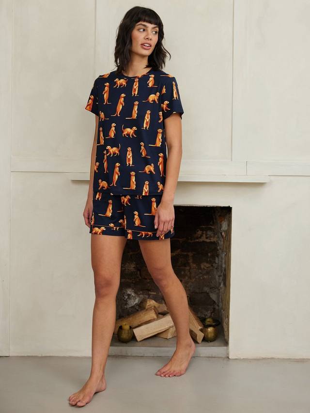 

Пижамный комплект Meerkat Shortie Chelsea Peers, Navy/Multi