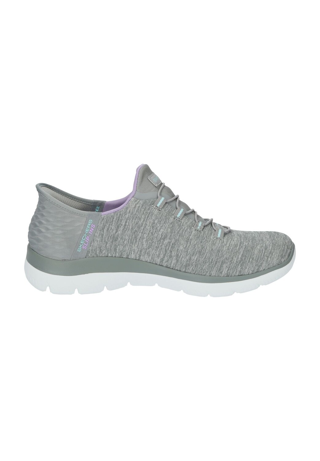 Женские слипоны Summits с амортизацией Dazzling Haze, которые можно стирать в машине SKECHERS, цвет Gray Mesh Multi — фото 3