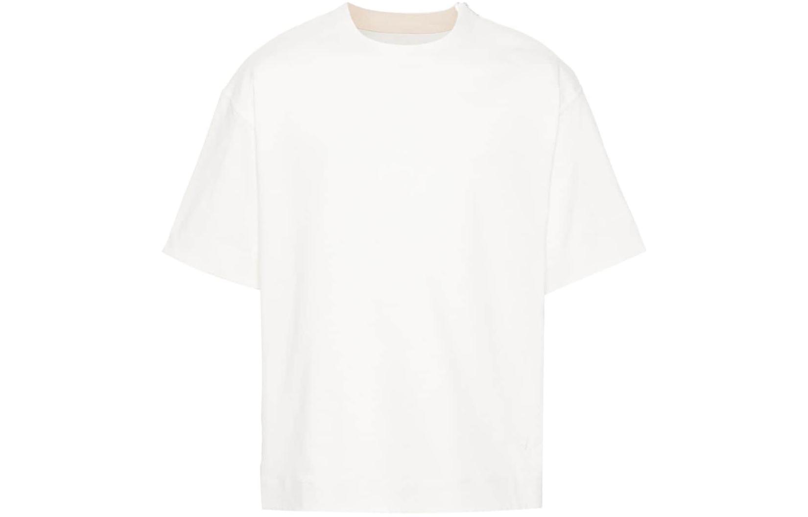 

Футболка из хлопка с молнией JIL SANDER, optical белый