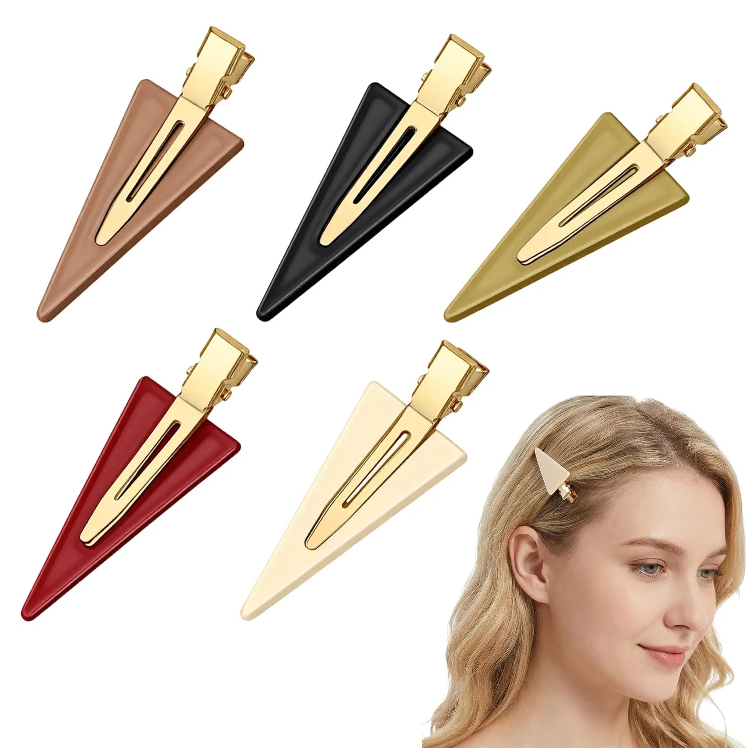 Набор из 5 женских треугольных заколок из ацетата Motiback