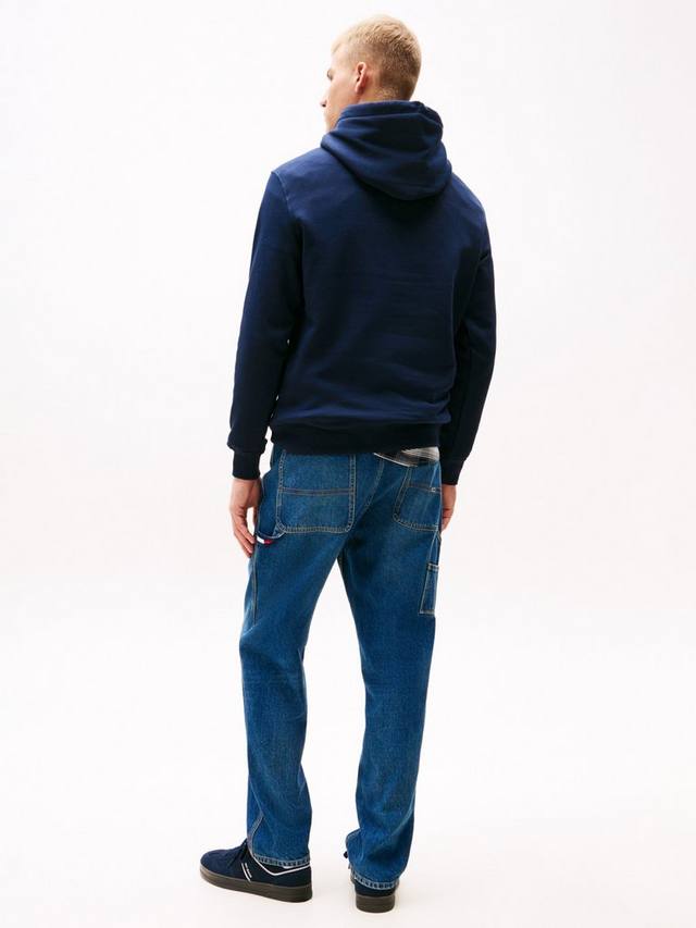 Толстовка Tommy Jeans Tommy Badge из флиса Tommy Hilfiger, Dark Night Navy — фото 3