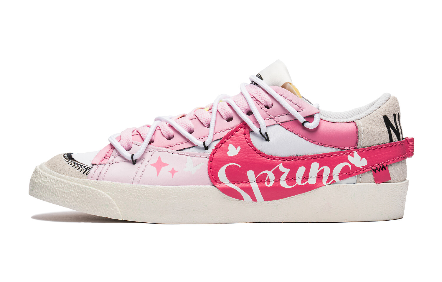 

Кроссовки Nike Blazer Skateboarding Shoes Women's Low-top White, розовый