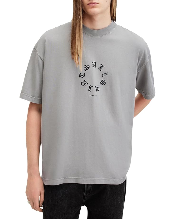 

Футболка AllSaints Fraktur Short, цвет Trinity Grey