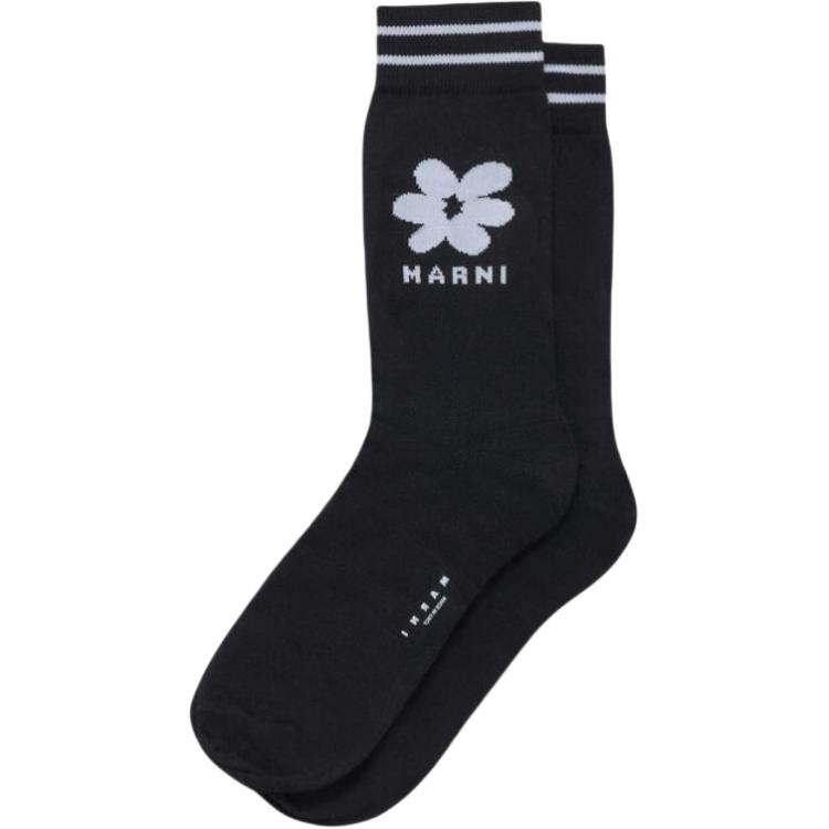 

MARNI Носки Crew мужские, 1 пара, черные