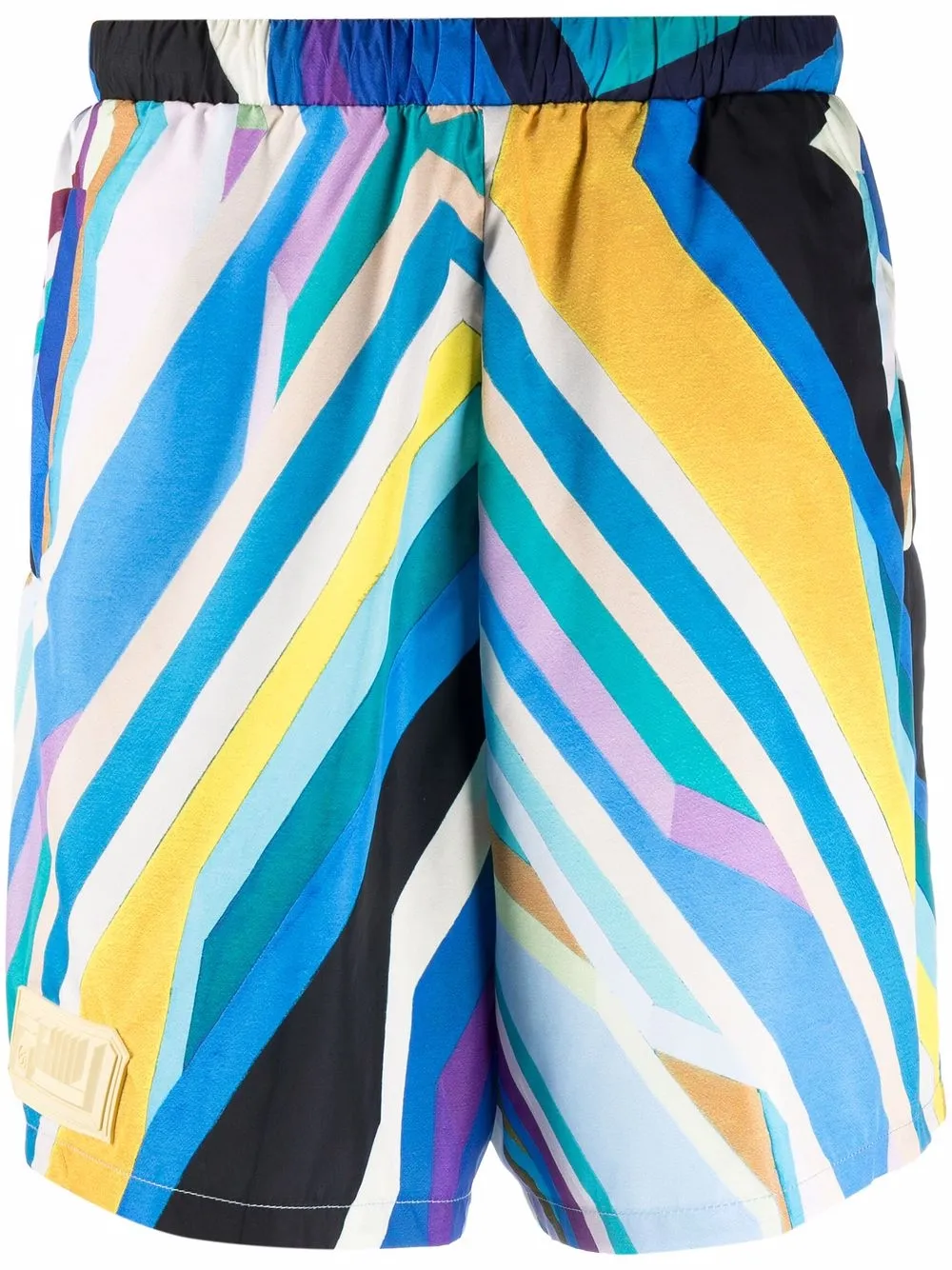 

Полосатые шорты с завышенной талией Domenico Formichetti, синий