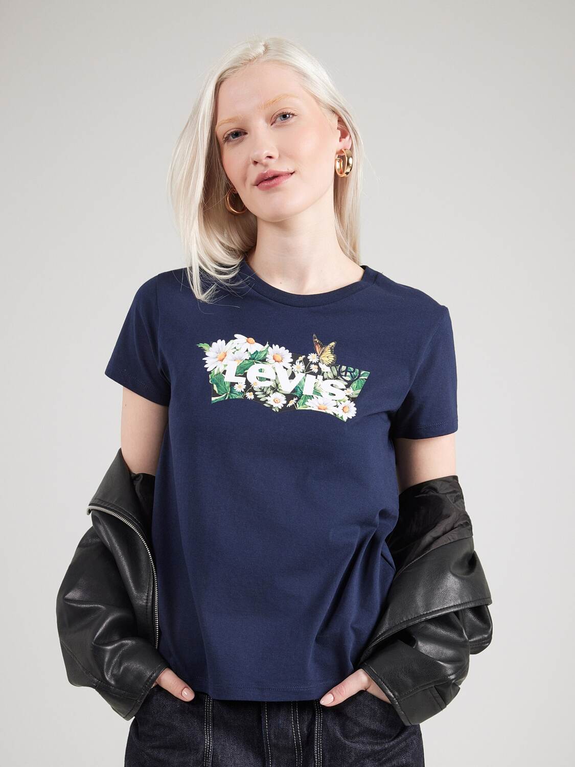 LEVI'S  Футболка 'The Perfect Tee' в цвете Marine Blue — фото 3