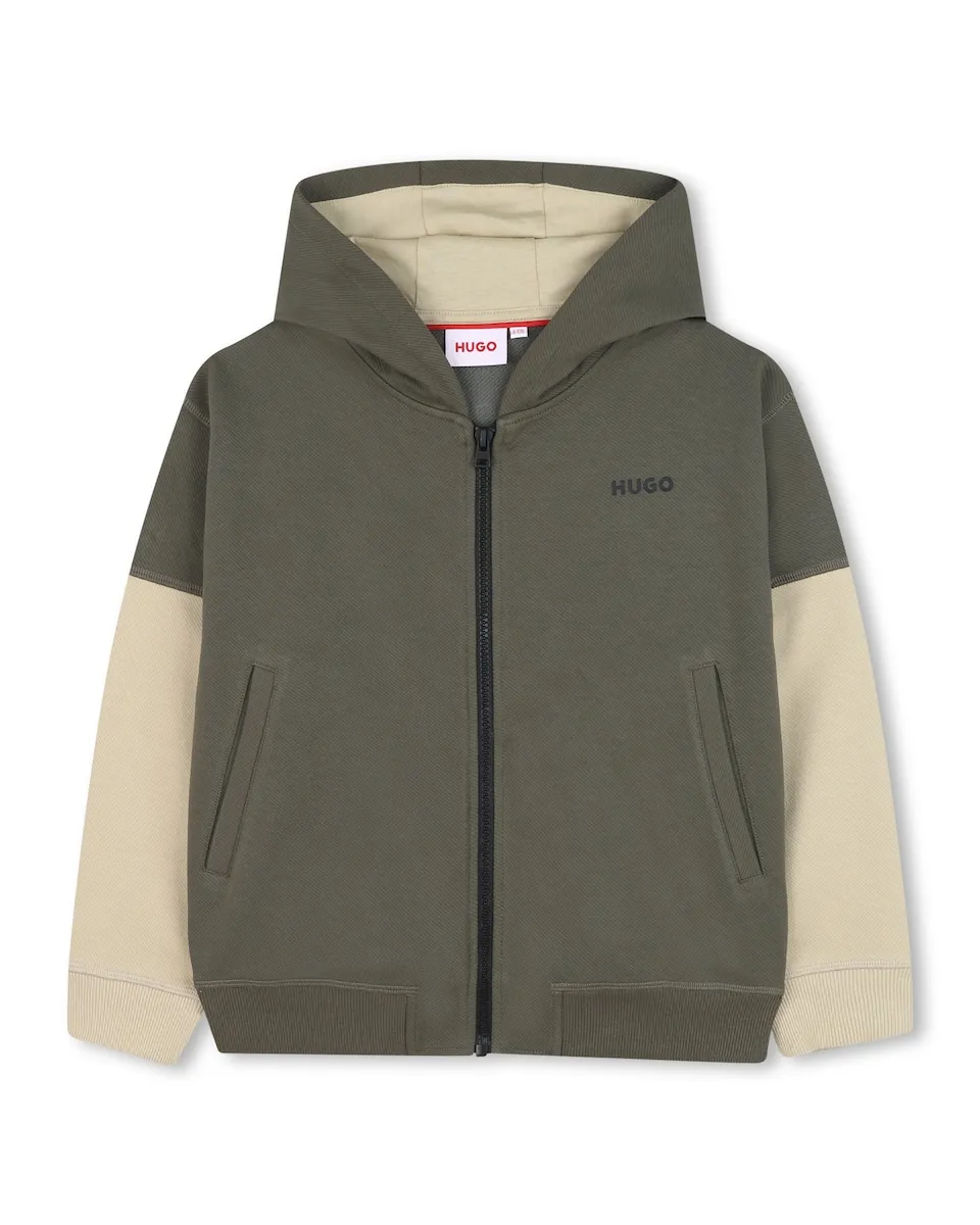 

Детский зеленый свитер с длинным рукавом Hugo