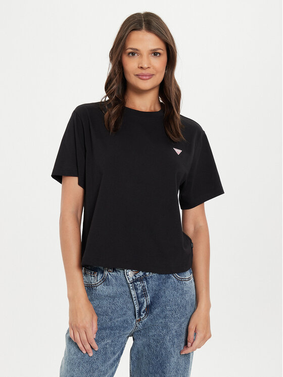 

Футболка boxy fit W4YI05 K8HM0 Guess Jeans, черный