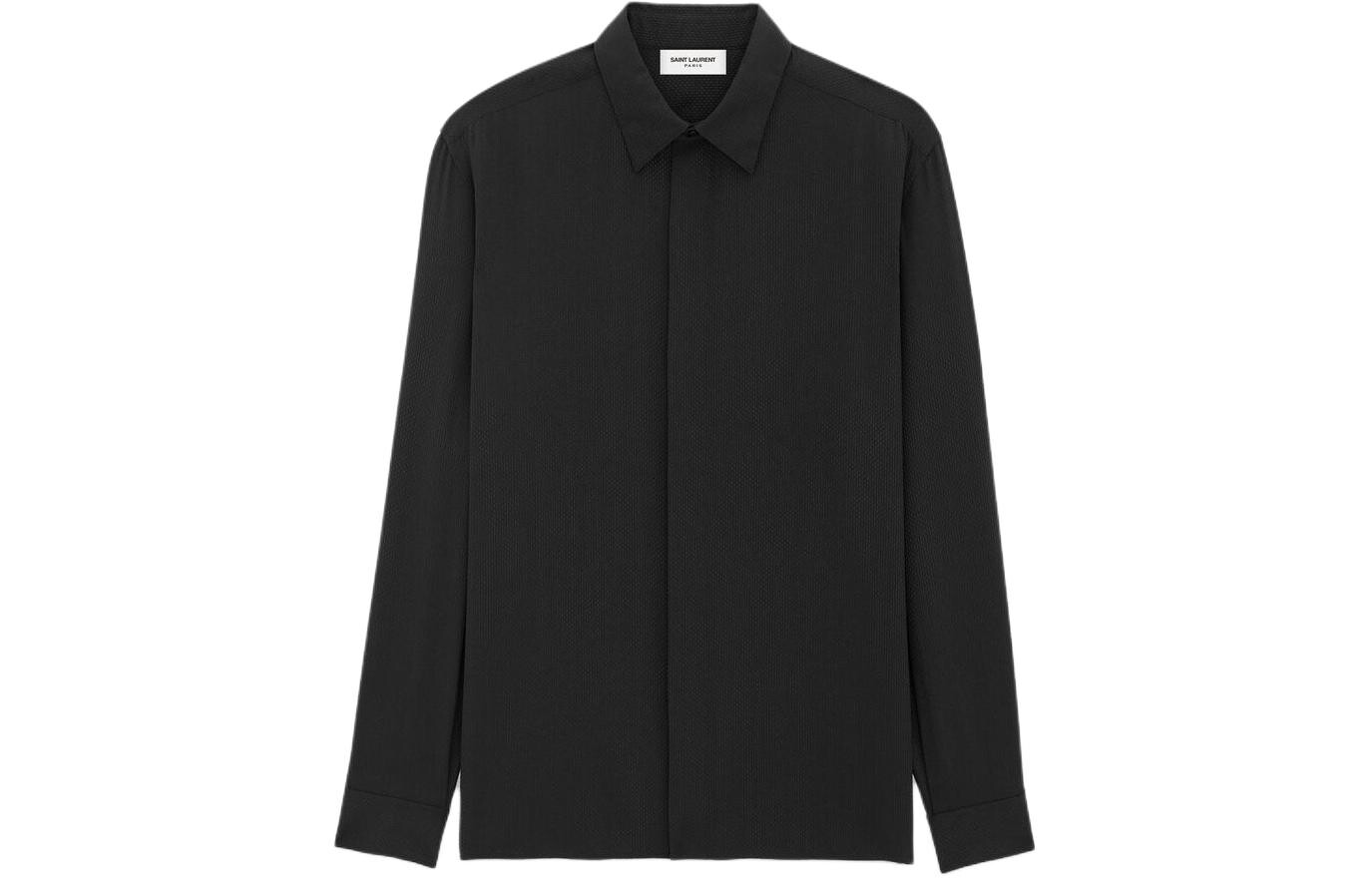 

Рубашка мужская черная Saint Laurent, черный