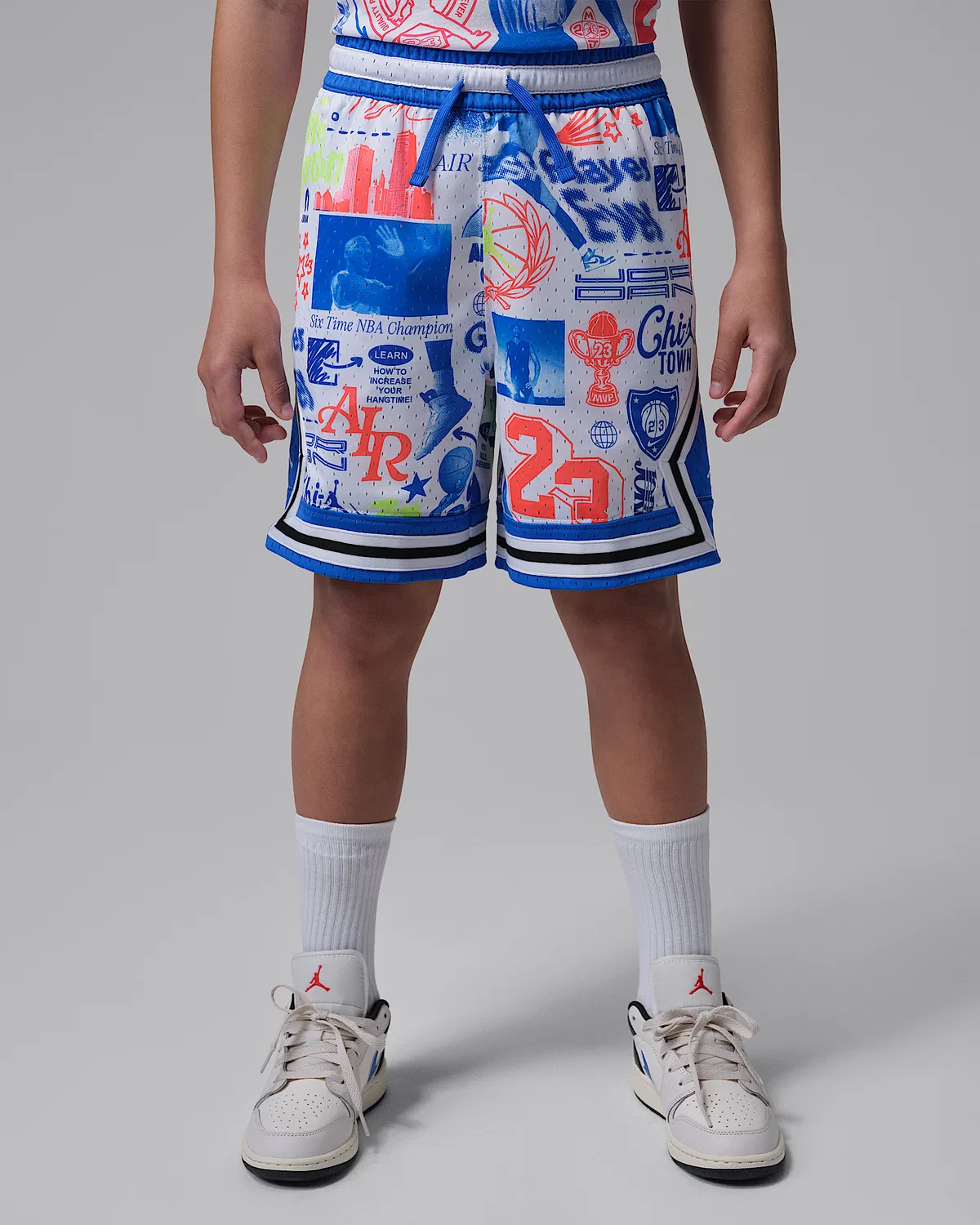 Детские шорты Jordan Dri-FIT с принтом Sport Diamond, Game Royal