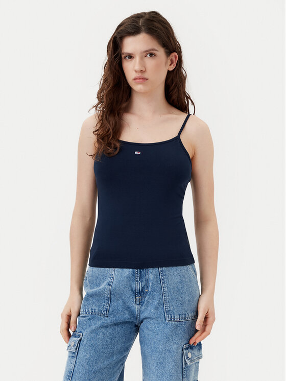 

Топ облегающего кроя Essential DW0DW20675 Tommy Jeans, синий
