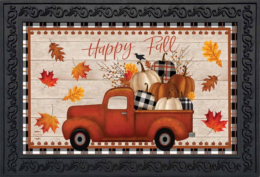 

Коврик осенний Briarwood Lane Happy Fall, черный