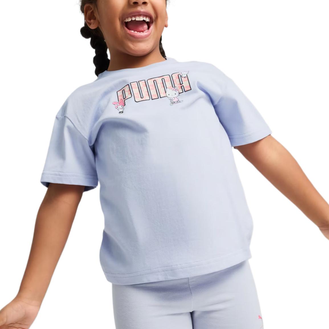 PUMA Футболка Light Blue для детей 3-7 лет — фото 4