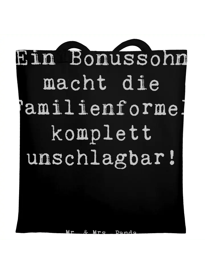 

Сумка для переноски Mr & Mrs Panda Unschlagbarer Bonussohn, черный