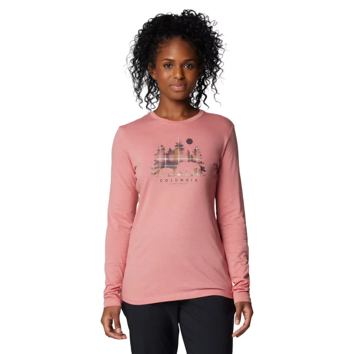 

Женская футболка Columbia Hidden Haven LS, розовый