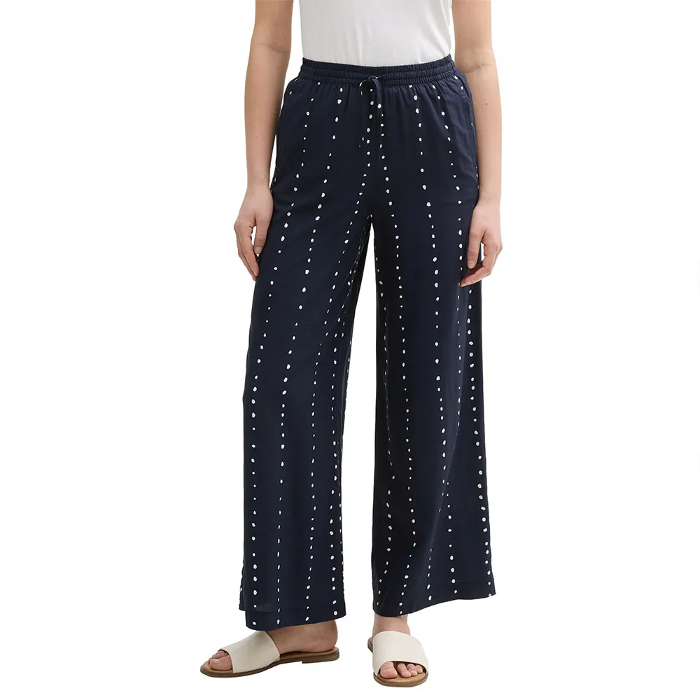

Брюки Tom Tailor Loose Fit Palazzo, синий