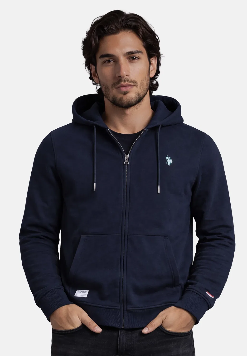 Спортивная куртка из хлопка U.S. Polo Assn., navy
