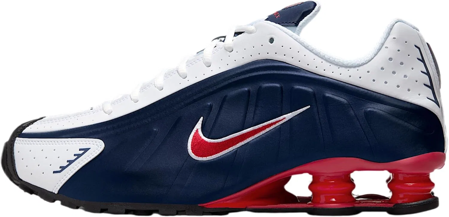 Мужские кроссовки для легкой атлетики Nike Shox R4, Midnight Navy Gym Red White