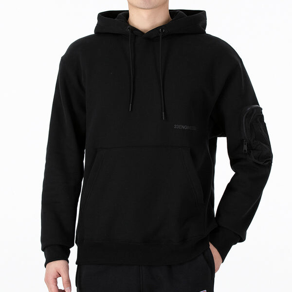 Толстовка Men's Nike As J Rct 23E Flc Po Gc Athleisure Casual Sports Hooded Pullover Solid Color Long Sleeves Black, черный — фото 3