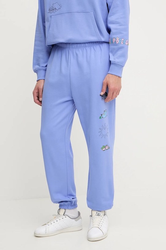 

Хлопковые спортивные брюки Mountain Cleanup The North Face, фиолетовый