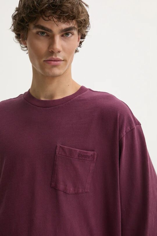 

Хлопковая рубашка с длинным рукавом Levi's, бордовый