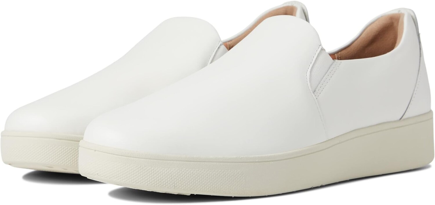 

Кроссовки Rally Leather Slip-On Skate Sneakers FitFlop, цвет Urban White