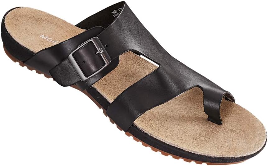 

Коллекция MGGM Мужские сандалии-шлепанцы из коровьей кожи Mggmokay, черный