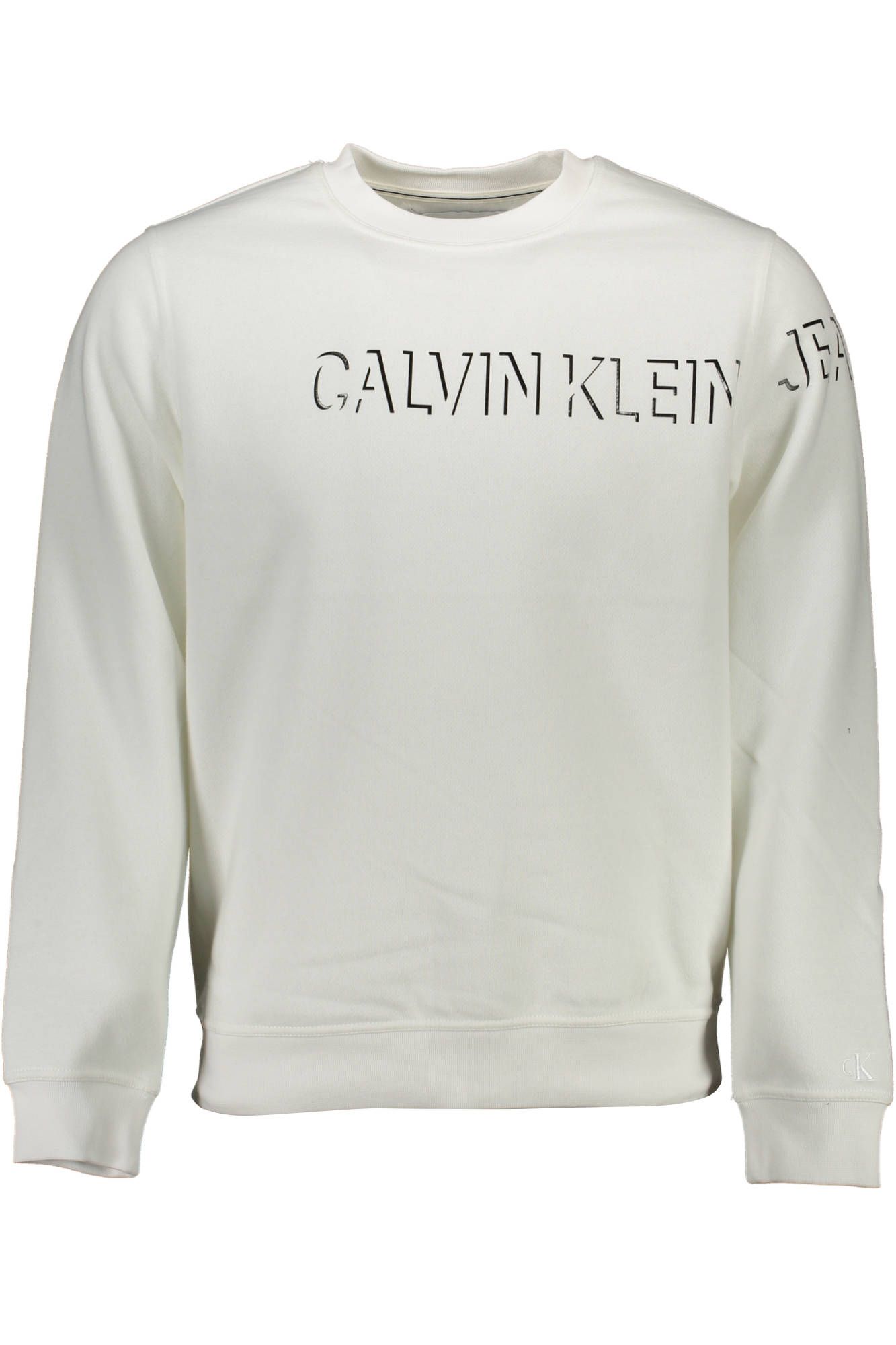 

Белый хлопковый мужской свитер Calvin Klein