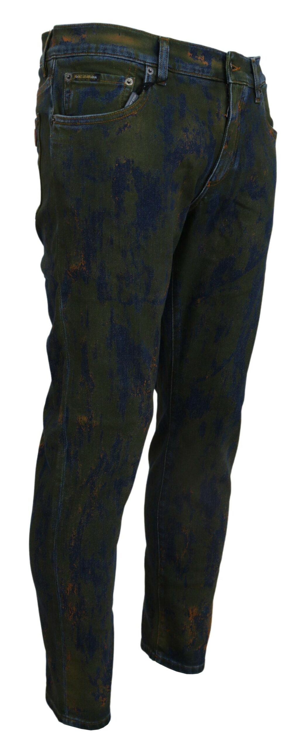 Шикарные облегающие джинсы цвета Green Wash Dolce & Gabbana, зеленый — фото 2