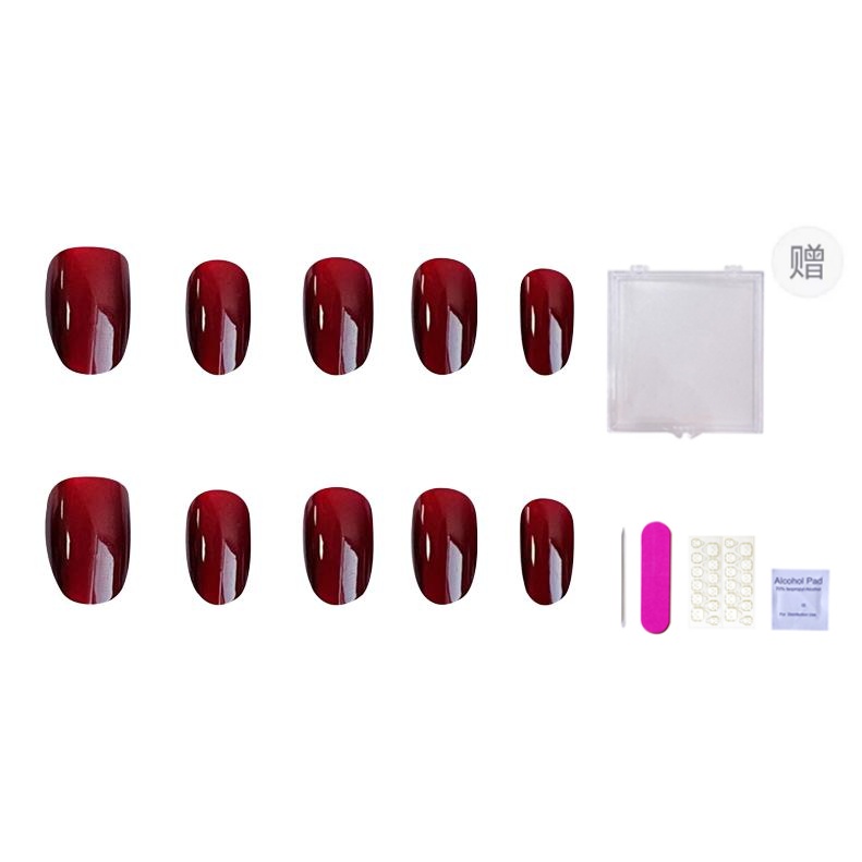 

ORANOT Яркие вишневые ручной работы кошачий глаз богатство бордовые накладные ногти средняя лестница 24mm