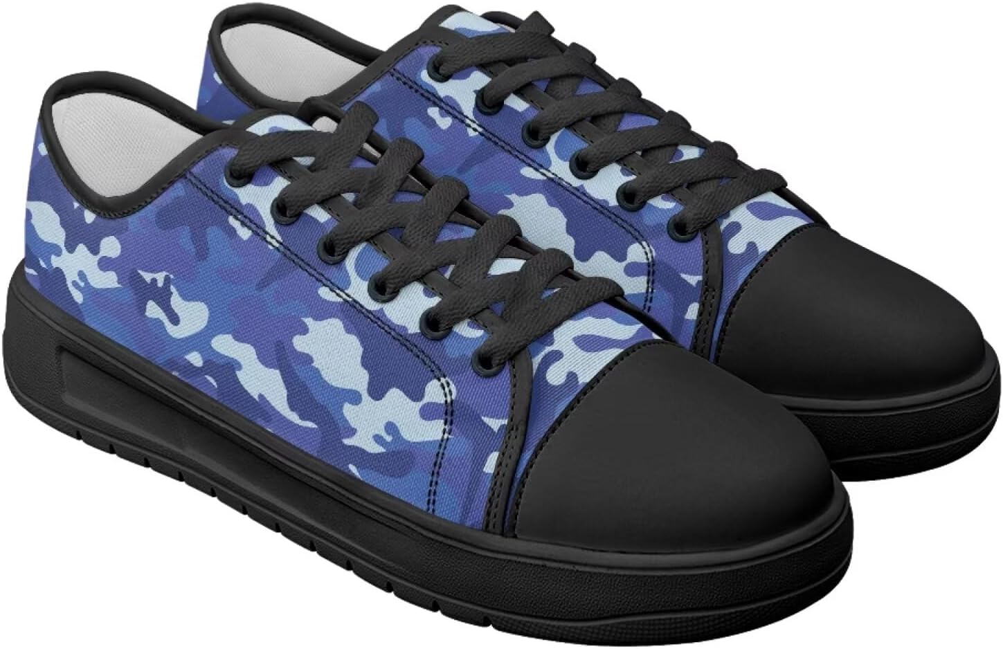

Кеды Canvar для женщин и мужчин, со шнуровкой, низкие, на платформе, для ходьбы, походов и бега Estailounic, синий