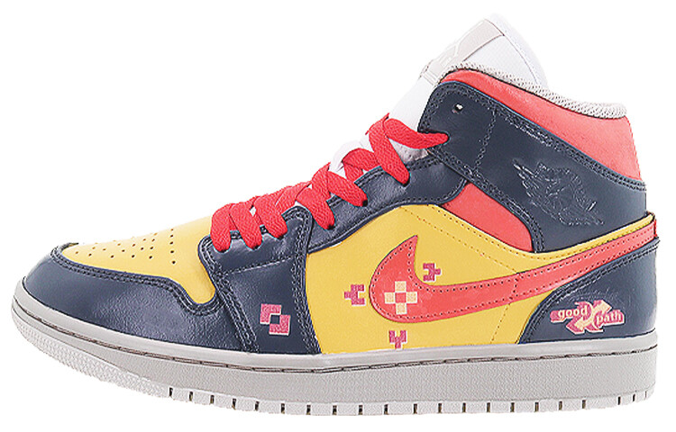 

Кроссовки Air Jordan 1 Vintage Basketball Shoes Men Mid-top Yellow/black, черный