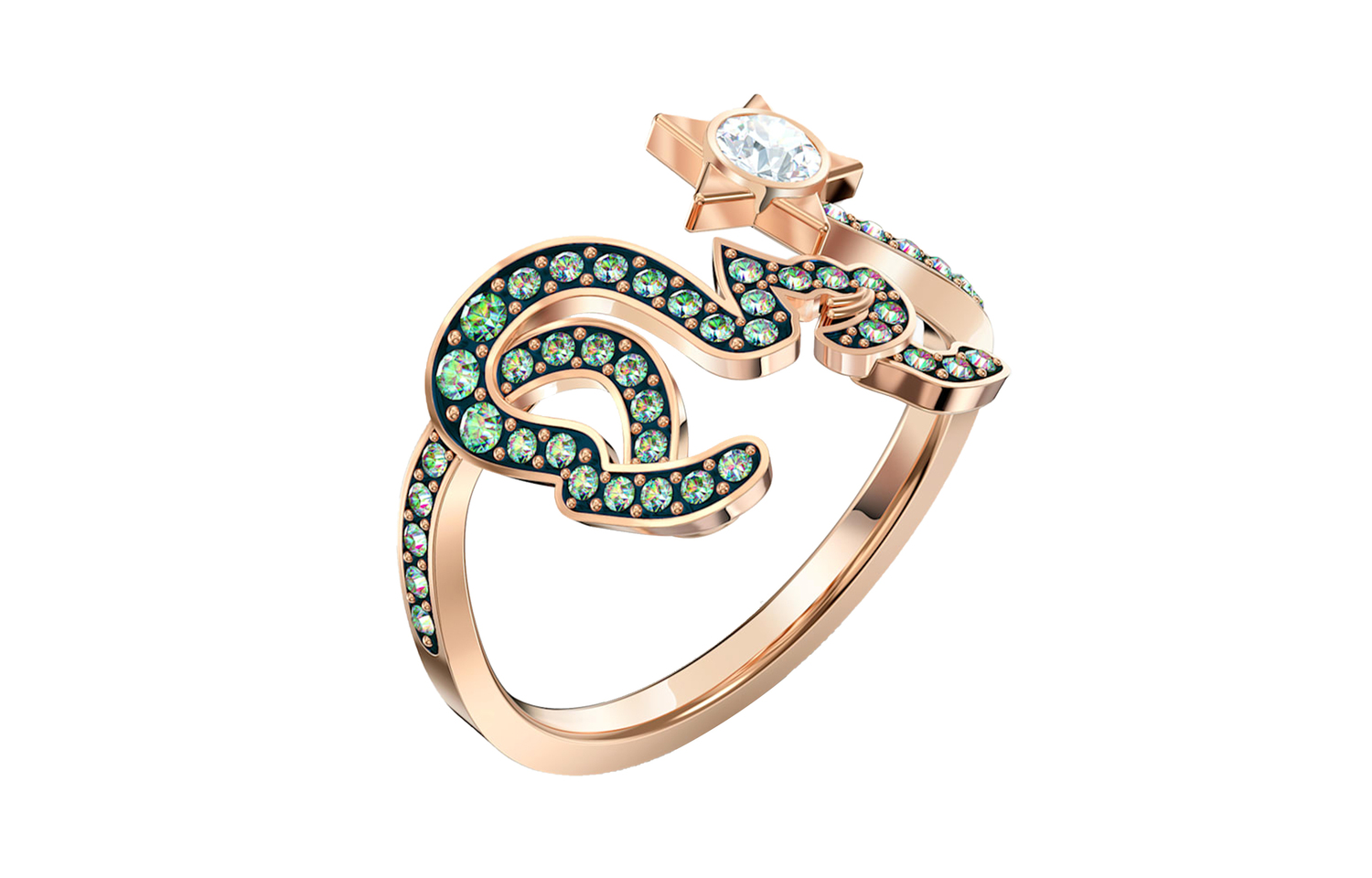 

Кольцо с искусственным кристаллом Cattitude для женщин Swarovski