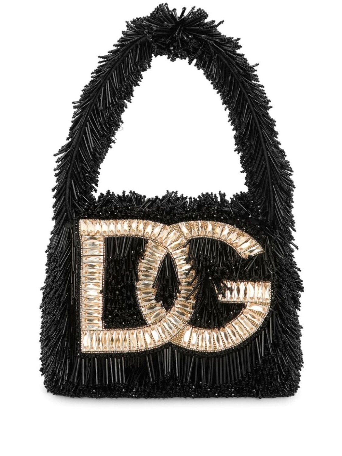 

Dolce & Gabbana сумка через плечо с кристаллами и логотипом DG, черный