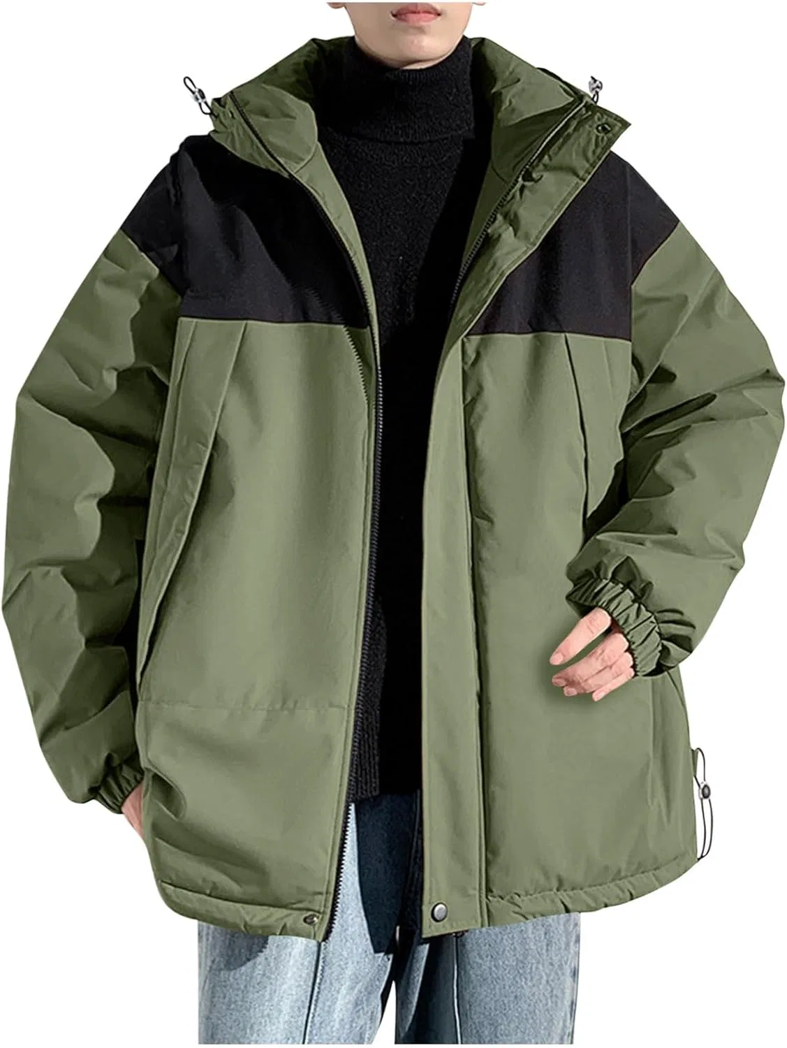 Куртки для мужчин Three Prevention Cottoning Climbing Wear, модная куртка с цветовыми блоками, утепленная, теплая, пуховая, ветровка