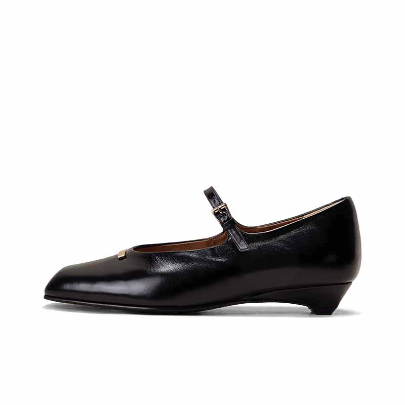 SHOEMAKER QUEEN Туфли Мэри Джейн на массивном каблуке женские молочно-белые, цвет Milk White — фото 3