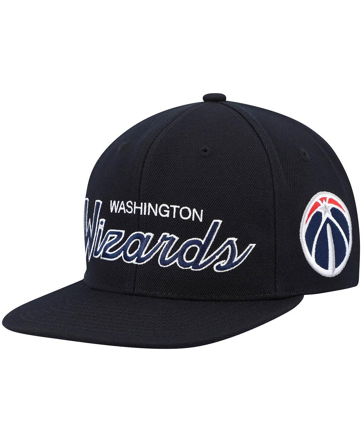 

Мужская черная кепка Washington Wizards Hardwood Classics Script 2.0 Snapback Mitchell & Ness