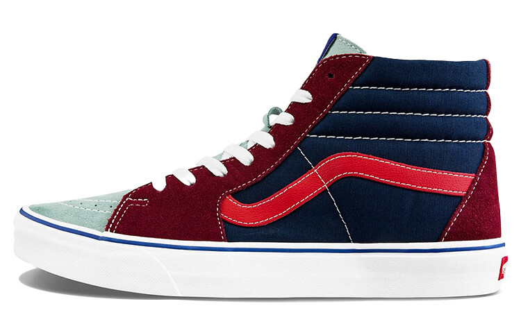 

SK8 Скейтбординговые кроссовки унисекс с высоким верхом красные/синие Vans, Красный, SK8 Скейтбординговые кроссовки унисекс с высоким верхом красные/синие Vans